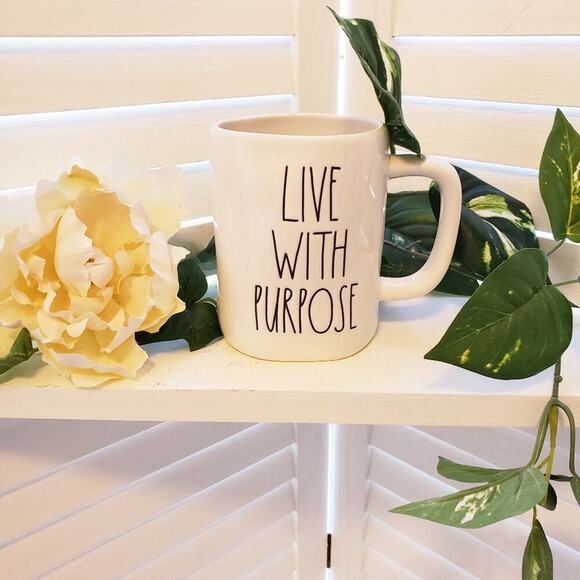 Rae Dunn Other - RAE DUNN LIVE WITH PURPOSE 20OZ WHITE MUG